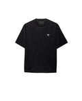Black Cotton Allover Print T-shirt