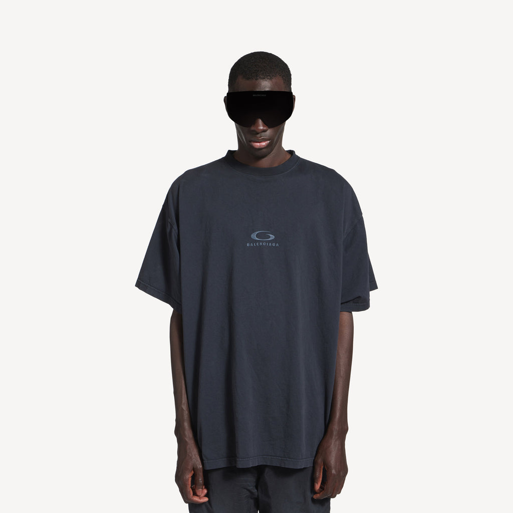 LOOP SPORTS ICON BLACK FADED OVERSIZE T-SHIRT