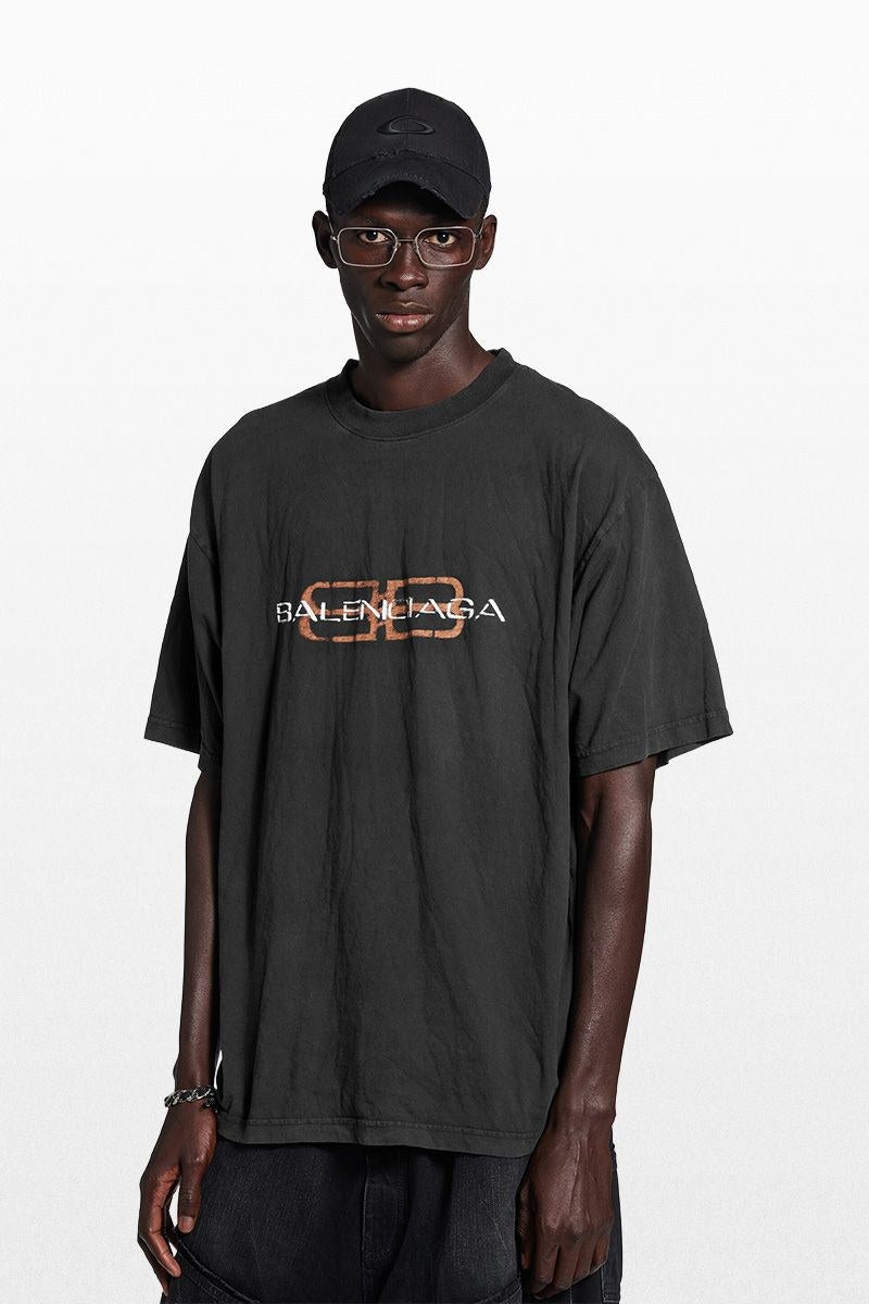 BB ICON STENCIL BLACK FADED T-SHIRT