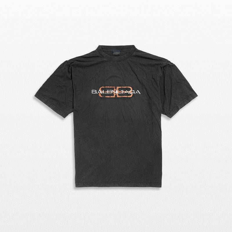 BB ICON STENCIL BLACK FADED T-SHIRT