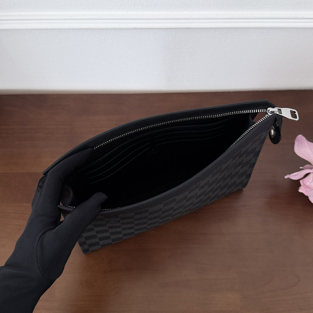 Black Monogram Toiletry Pouch
